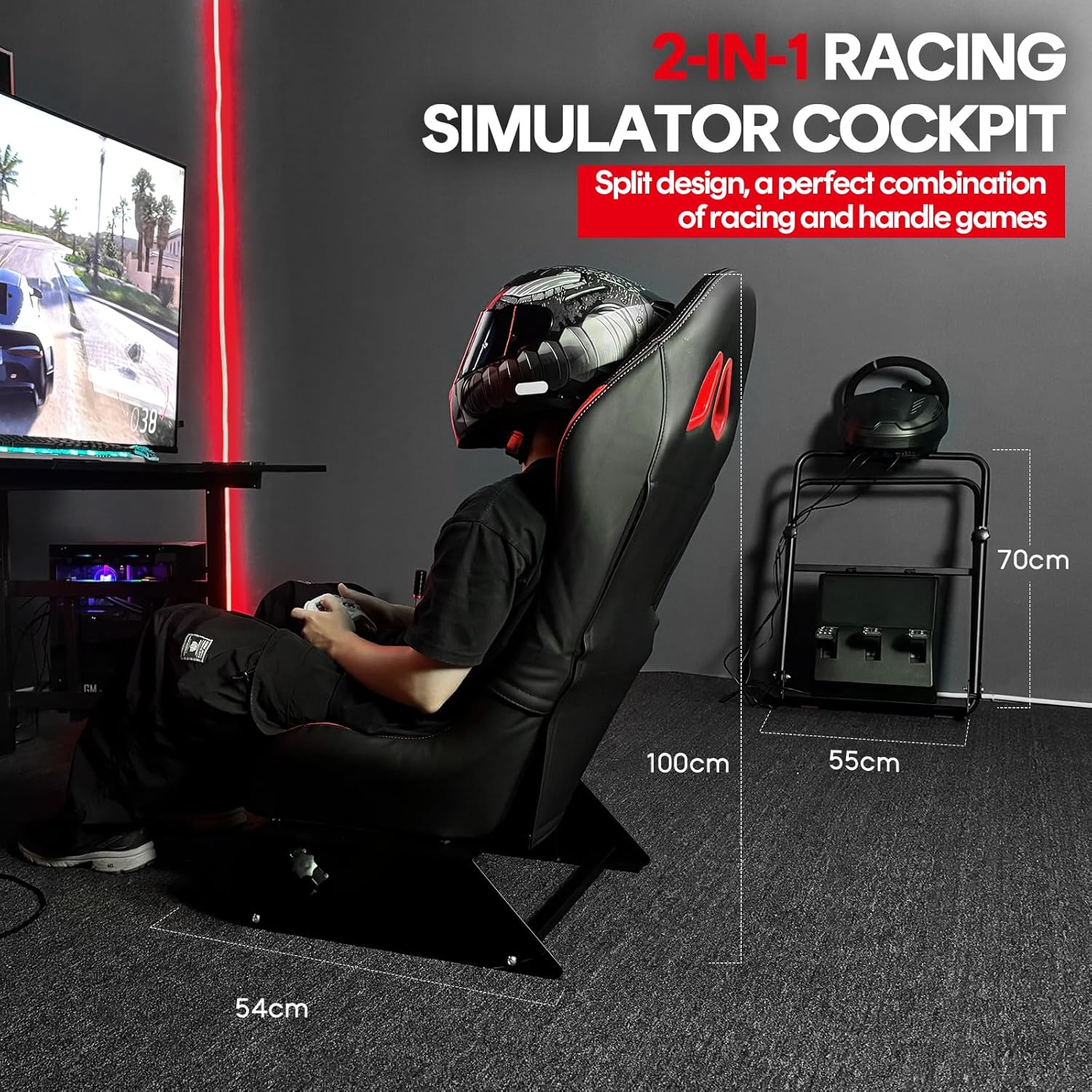 Racing Simulator Cockpit z składany siedzisko