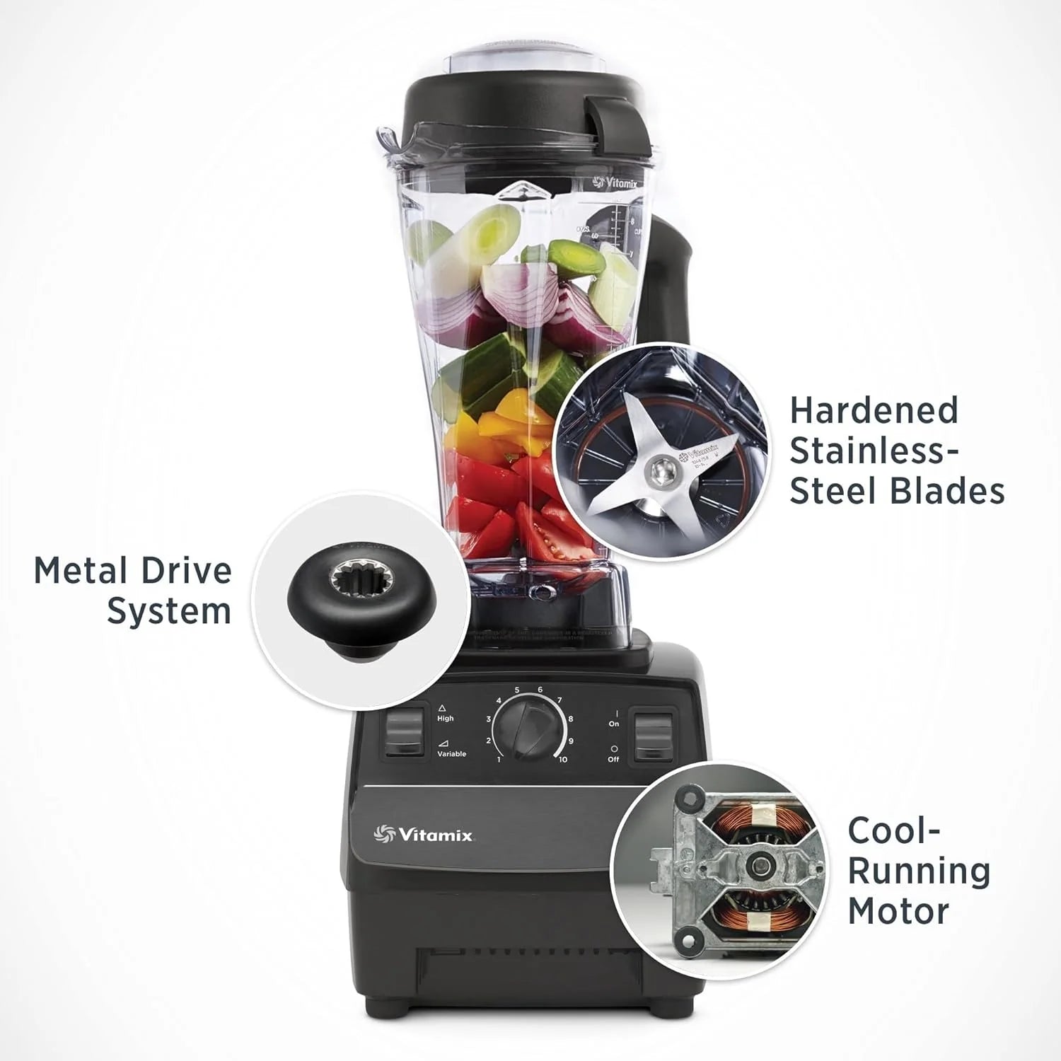 5200 Blender, 64 Oz Container, Self-cleaning, czarny