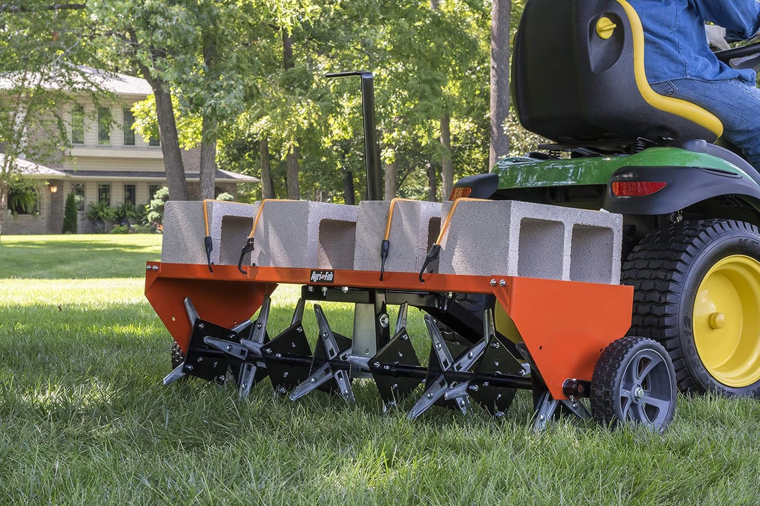 Lawn Roller - 45-0604 18-inch X 48-inch Tow Behind Poly, 550 Lbs Weight with Water - Poly Drum and Steel Frame, With Plug. Designed for Lawn
