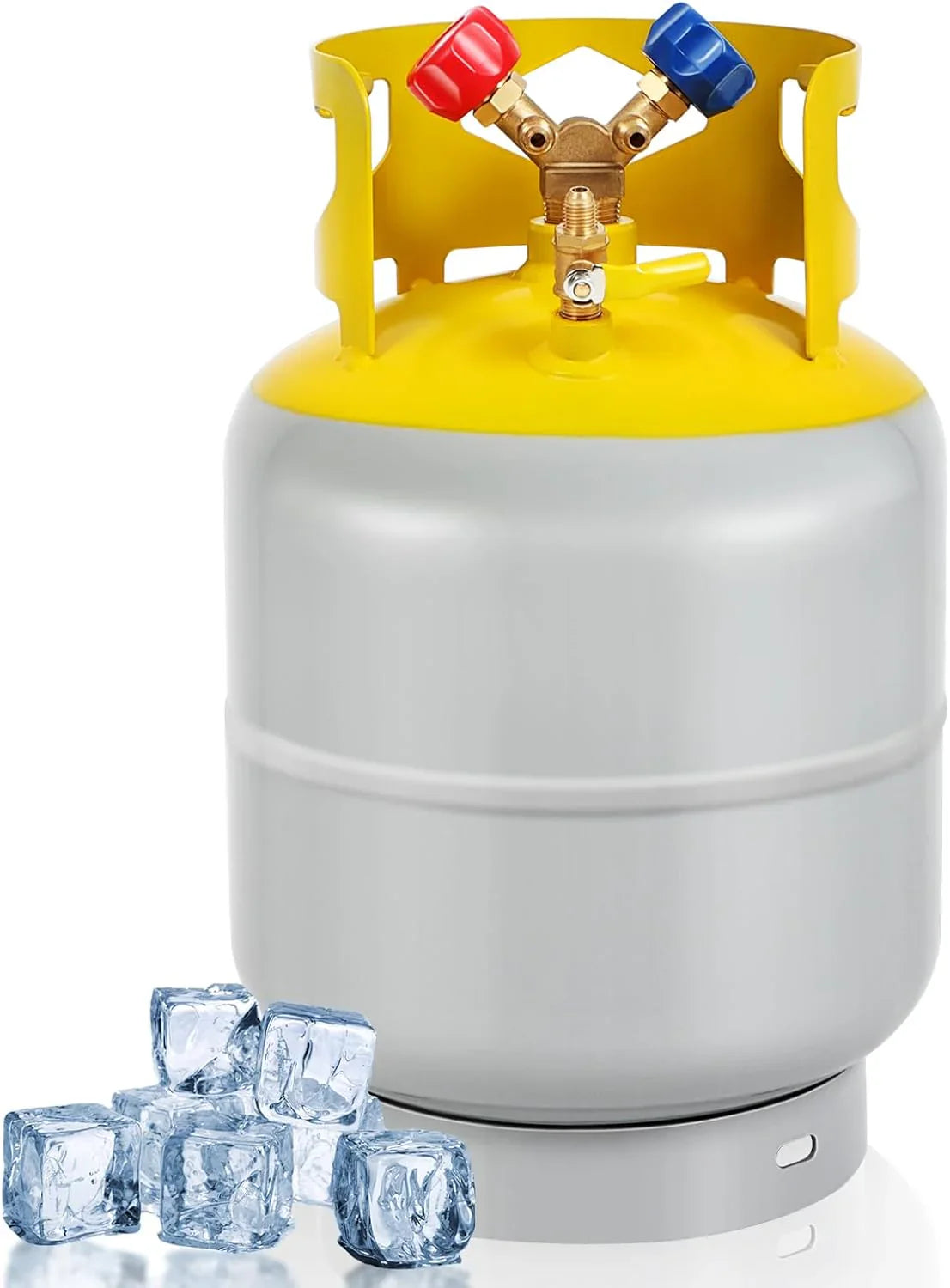 Refrigerant - 30 LB, Recovery Tank for R12 - R22, R134A, R410A Refrigerant with 1/4 SAE Y-valve Liquid/vapor Reclaim Tank AC Freon Recovery Tank