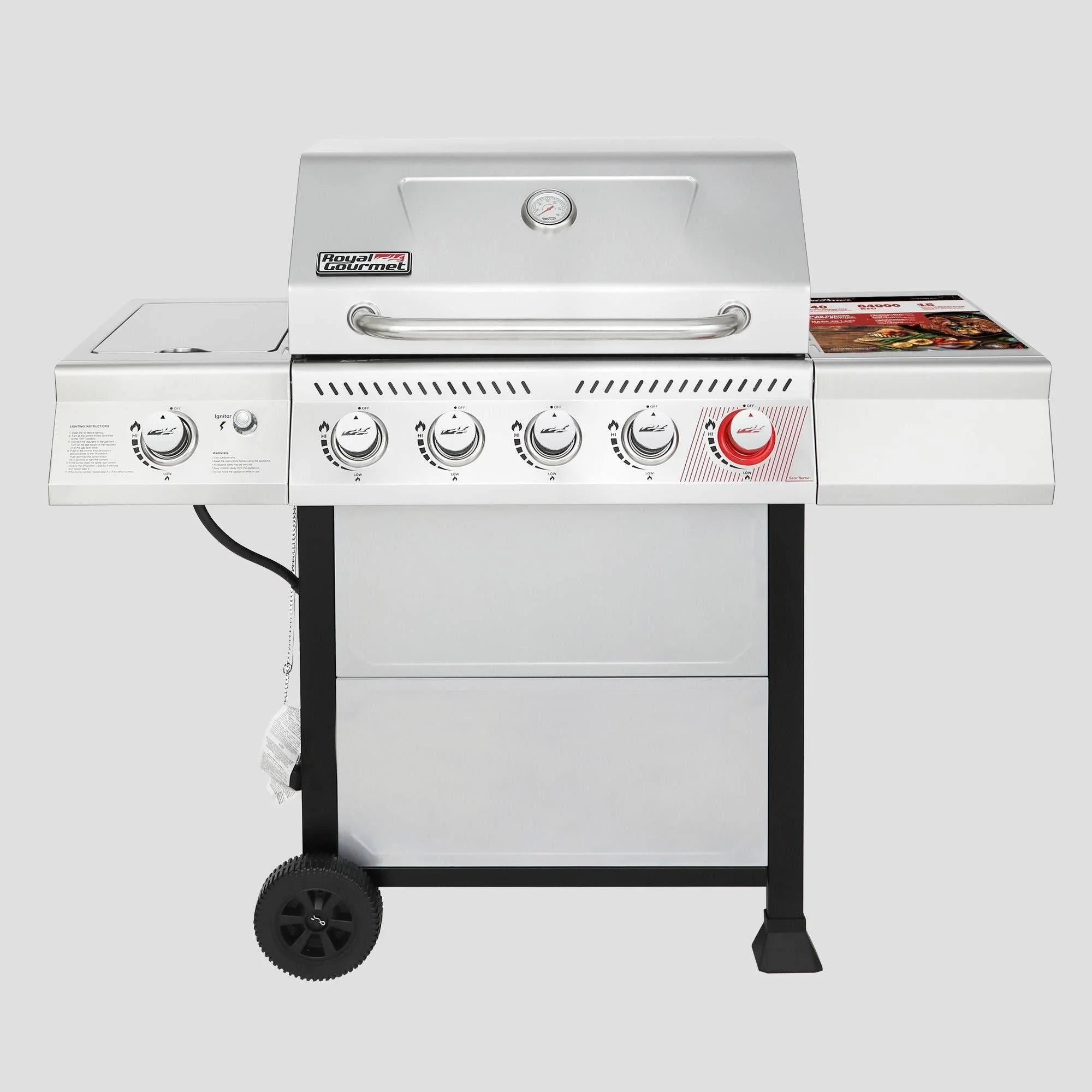 0d4ff6faa3265dcd2cef077470c653ae9a2383216471e761a02049feaf6e4154 5-palnik grill gazowy z boczny palnik GA5401T