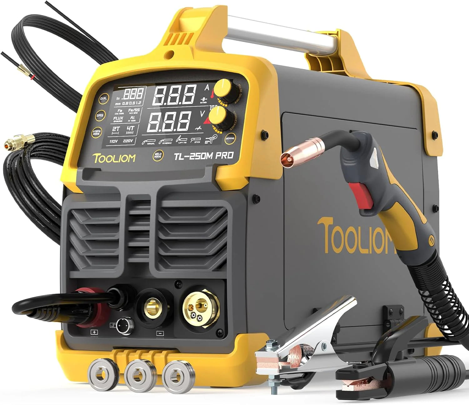 MIG Welding Machine - Aluminum Alloy - Featuring Pulse Function, Output Power 250A, Voltage 110V/220V, Supports Dual Voltage Mode, A Multi-functional