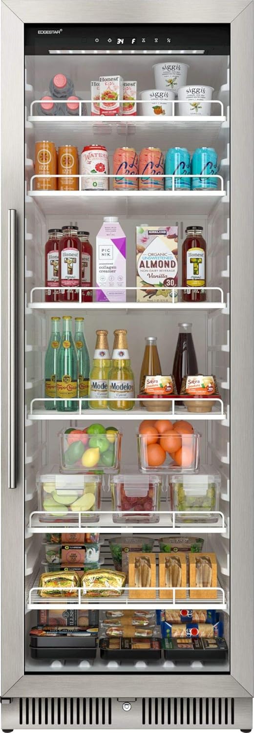VBM101 22-inch Wide 10.1 Cu. Ft. Commercial Beverage Merchandiser Stainless Steel, Featuring Temp Alarm, Reversible Door