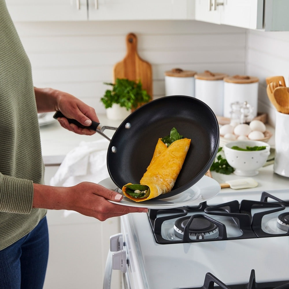 Hard-anodized nieprzywierający Cookware z 12-elementowy Pots i Pans zestaw