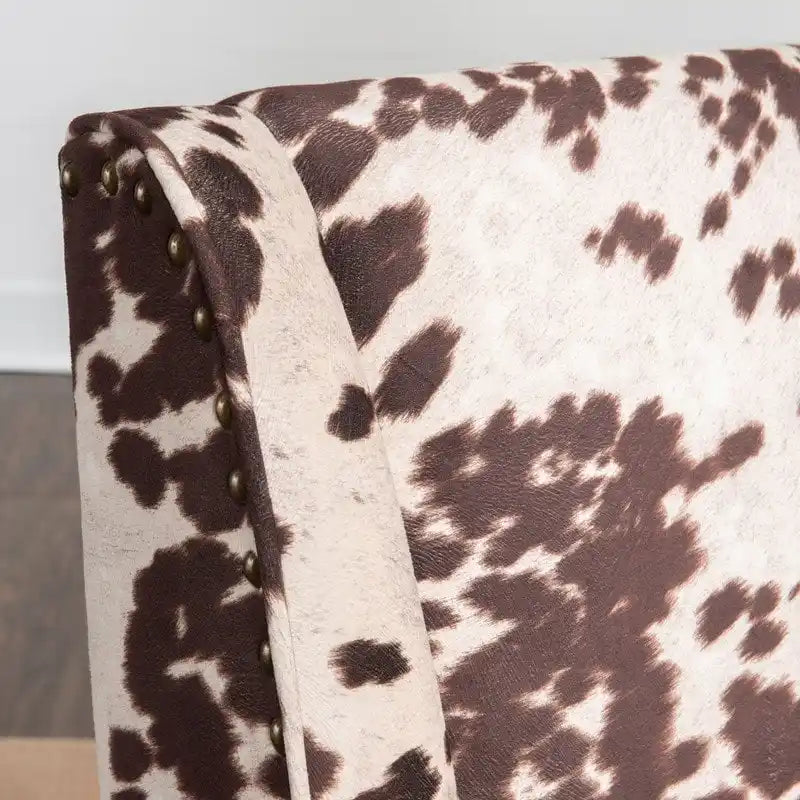 Plush krzeslo biurowe z brązowy i biały Cow Print