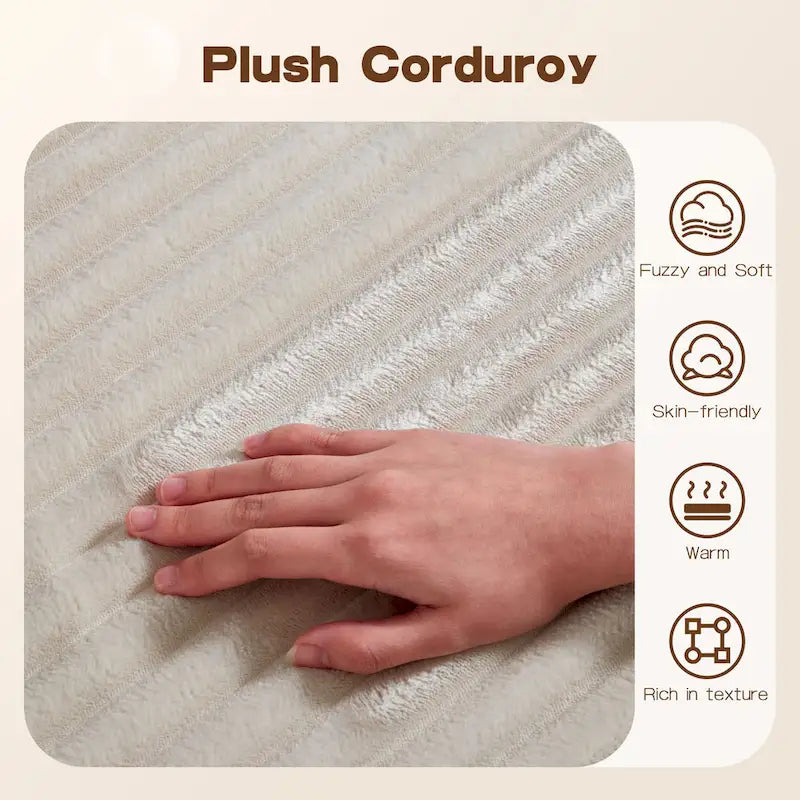 Cozy Long Plush Chaise sofa, No Assembly Needed