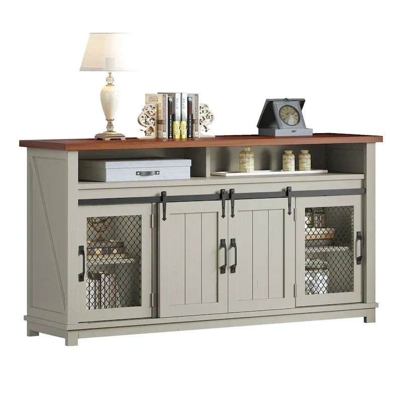1787383366_ggfI4A5R Sideboard, Farmhouse Industrial, Buffet szafka z Doors i Shelving
