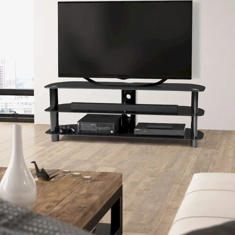 Satin czarny Corner szafka RTV, do Tvs Up to 65 cali