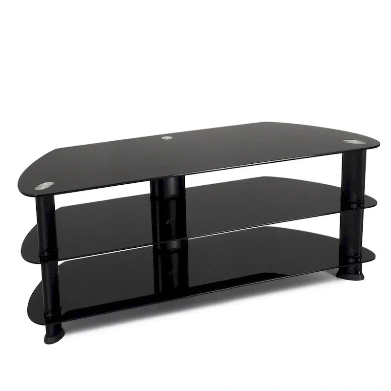 Satin czarny Corner szafka RTV, do Tvs Up to 65 cali