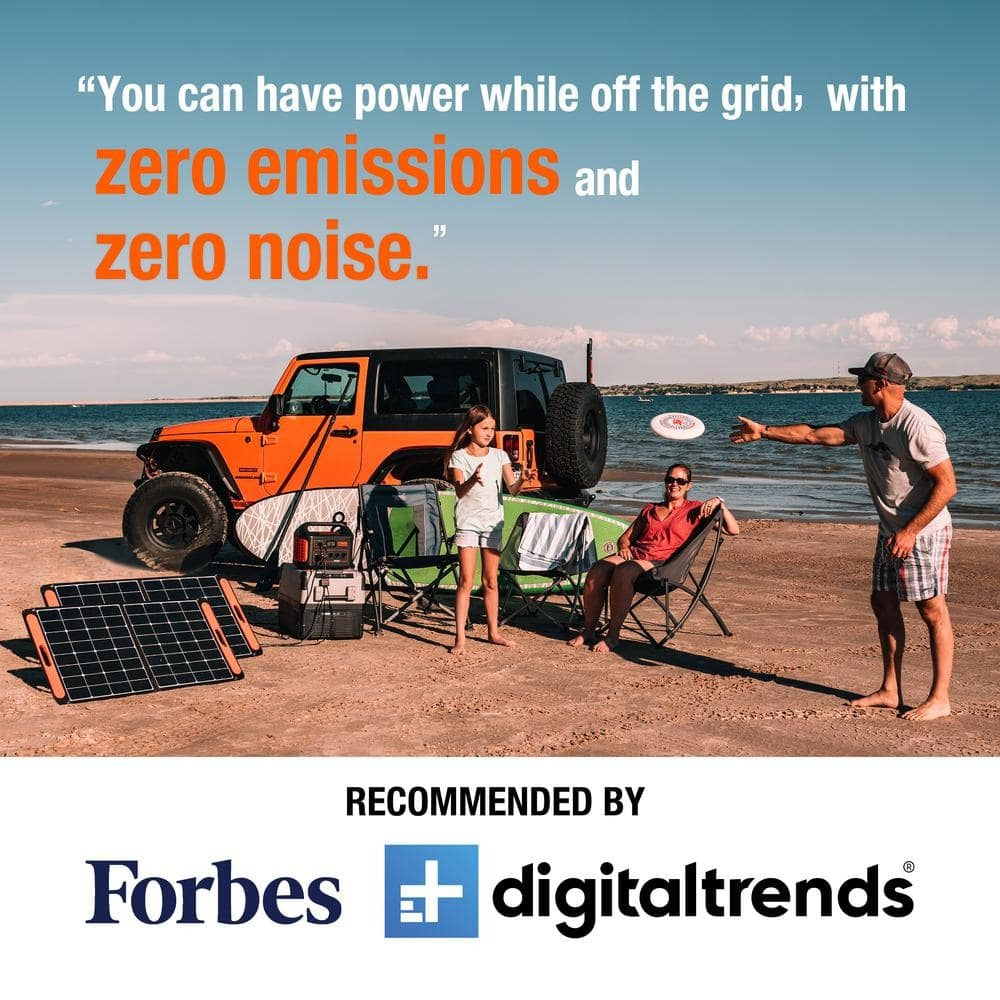 1787385340_25uj9QoL Solar Generator - 1000W Output/2000W Peak Portable Power Station Explorer 880-Push Start, w/2-Solar Panels - Designed for Outdoors