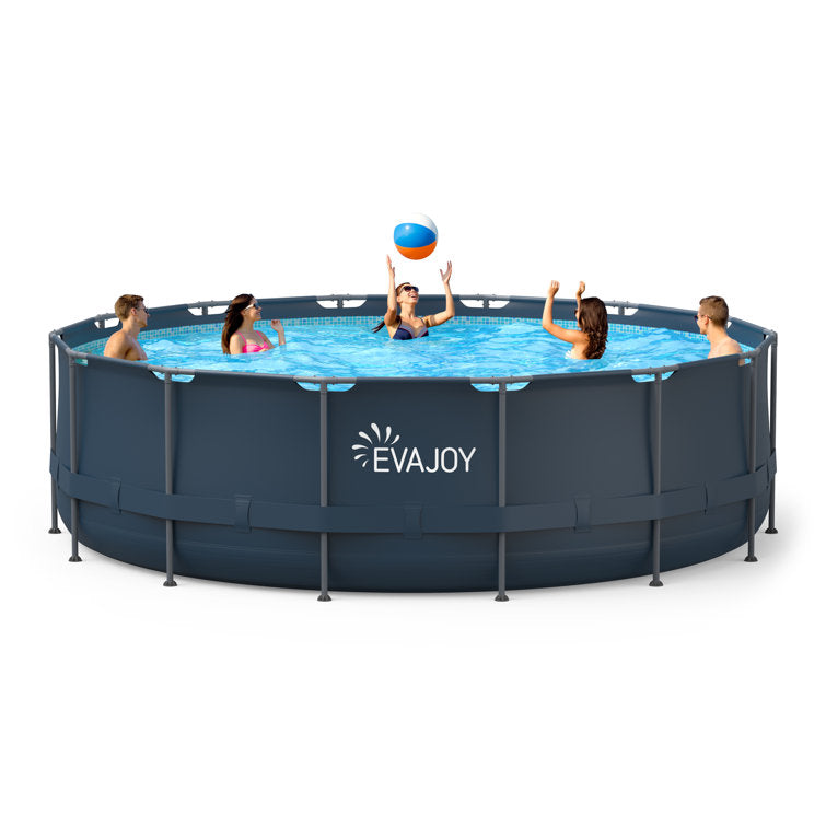 1787388528_bX5YiNfc Plywacki basen, 16ft X 48w metal rama, zestaw, okrągły basen naziemny zestaw