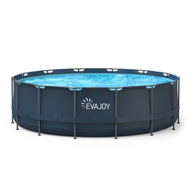 1787388534_eopw786u Plywacki basen, 16ft X 48w metal rama, zestaw, okrągły basen naziemny zestaw