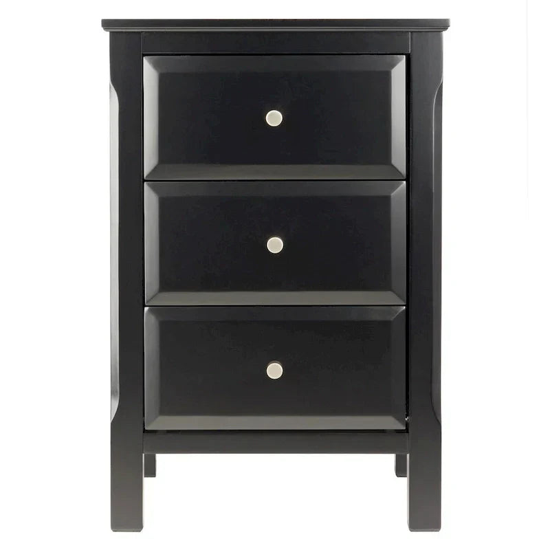 1787388713_3Br5goxc Nightstand - Elegant Black Wooden, Featuring 3 Generous Storage Drawers - Dimensions, 15.75L X 15.75W X 23.63H