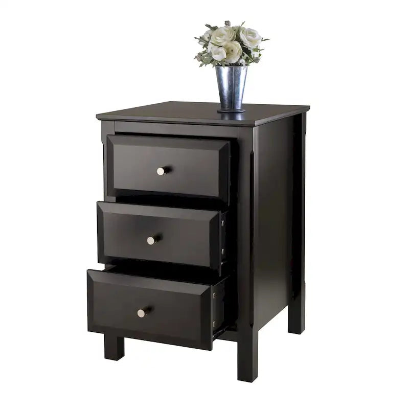 1787388732_db6KXyO1 Nightstand - Elegant Black Wooden, Featuring 3 Generous Storage Drawers - Dimensions, 15.75L X 15.75W X 23.63H