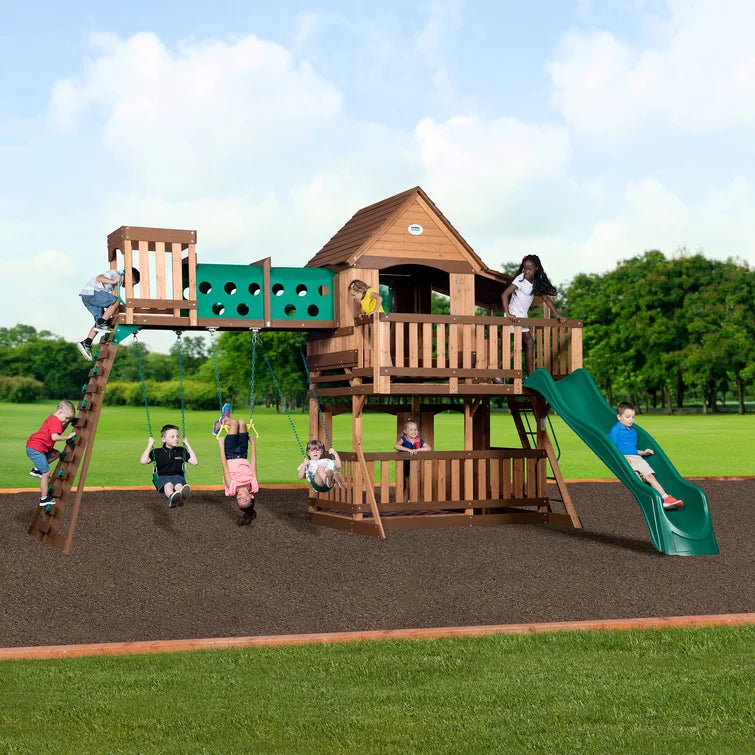 Woodridge Elite wszystko Cedar drewniany huśtawka zestaw