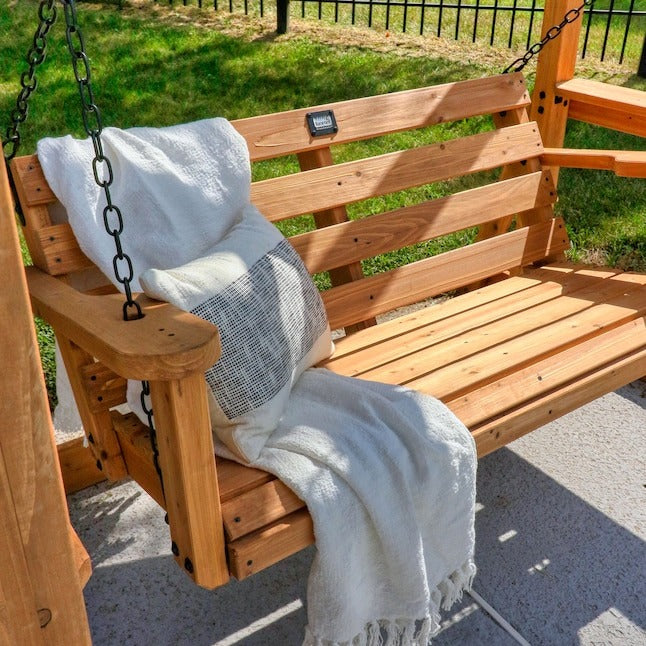 Callahan 2-osobowy brązowy Cedar zewnętrzny huśtawka