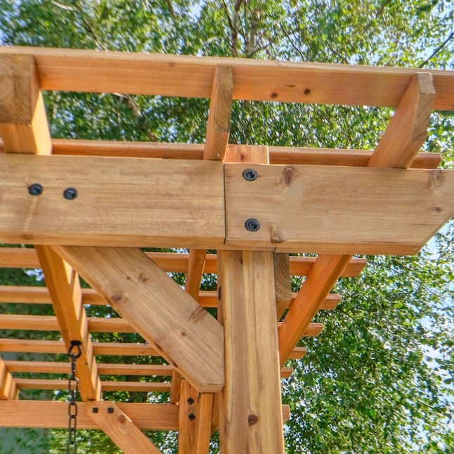 Callahan 2-osobowy brązowy Cedar zewnętrzny huśtawka