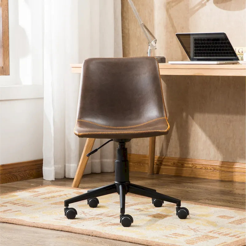 1787392442_8VUEAVyd Antique brązowy Faux skora 360-Degree obrotowy krzeslo biurowe z powietrza podnośnik