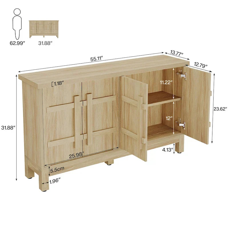 1787393680_m1cLRIIV 55-cali Rustic drewno Farmhouse Buffet szafka z Ample magazynowy