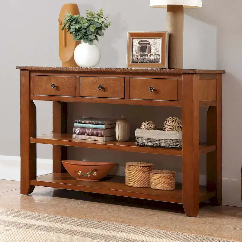 48-cali Solid Pine drewno Console stol