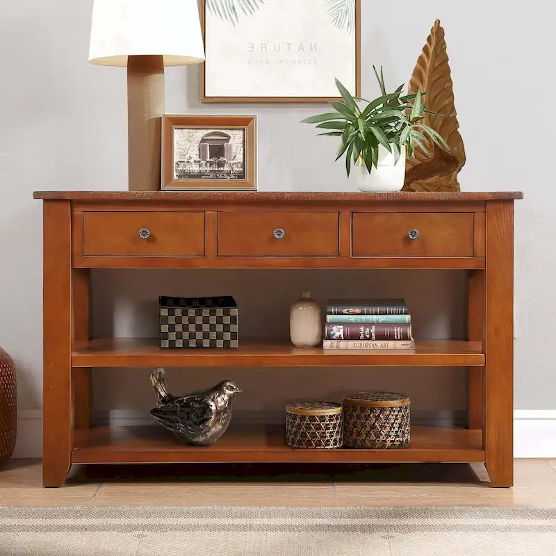 48-cali Solid Pine drewno Console stol