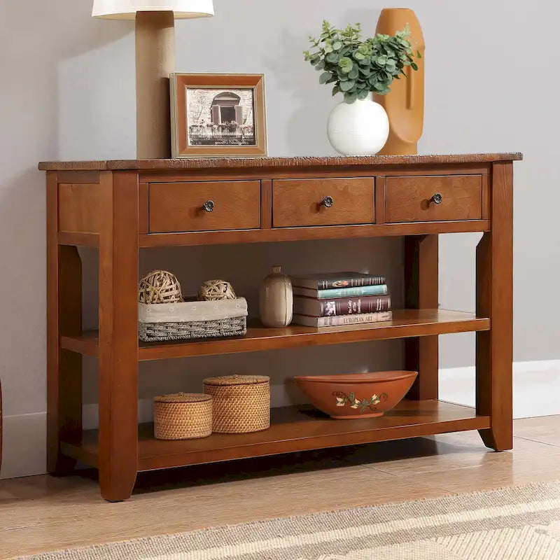 48-cali Solid Pine drewno Console stol