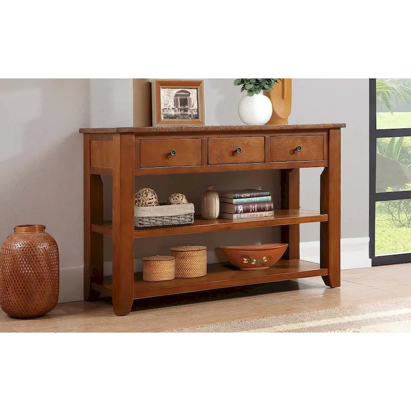 48-cali Solid Pine drewno Console stol