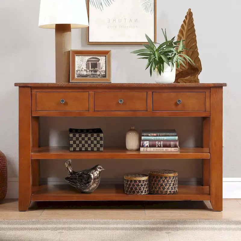 48-cali Solid Pine drewno Console stol