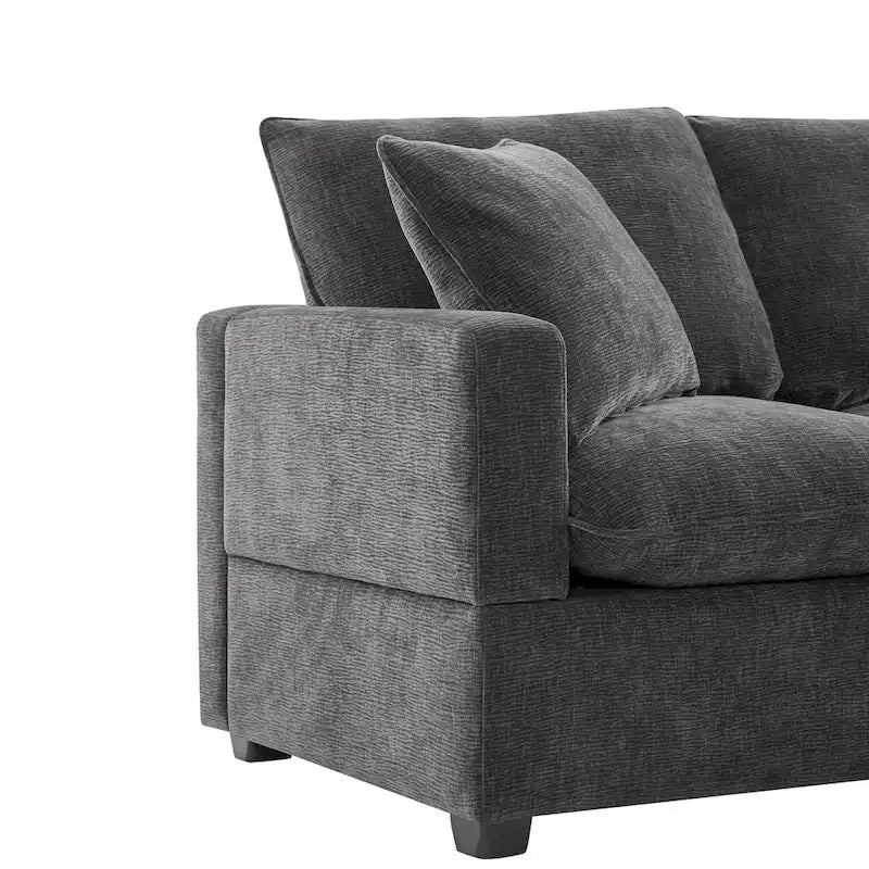 4-Seater L-shaped Modular Chenille Sectional sofa