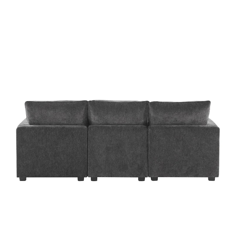 4-Seater L-shaped Modular Chenille Sectional sofa