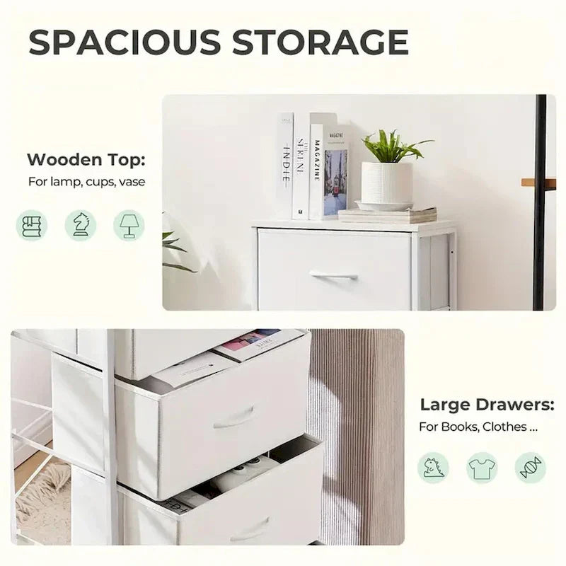 1787394403_kNfI6BtX Dresser - 4-Drawer Fabric, Designed for Bedroom - Tall Storage Organizer for Clothing, Closet, Kids' Room, And Cabinet