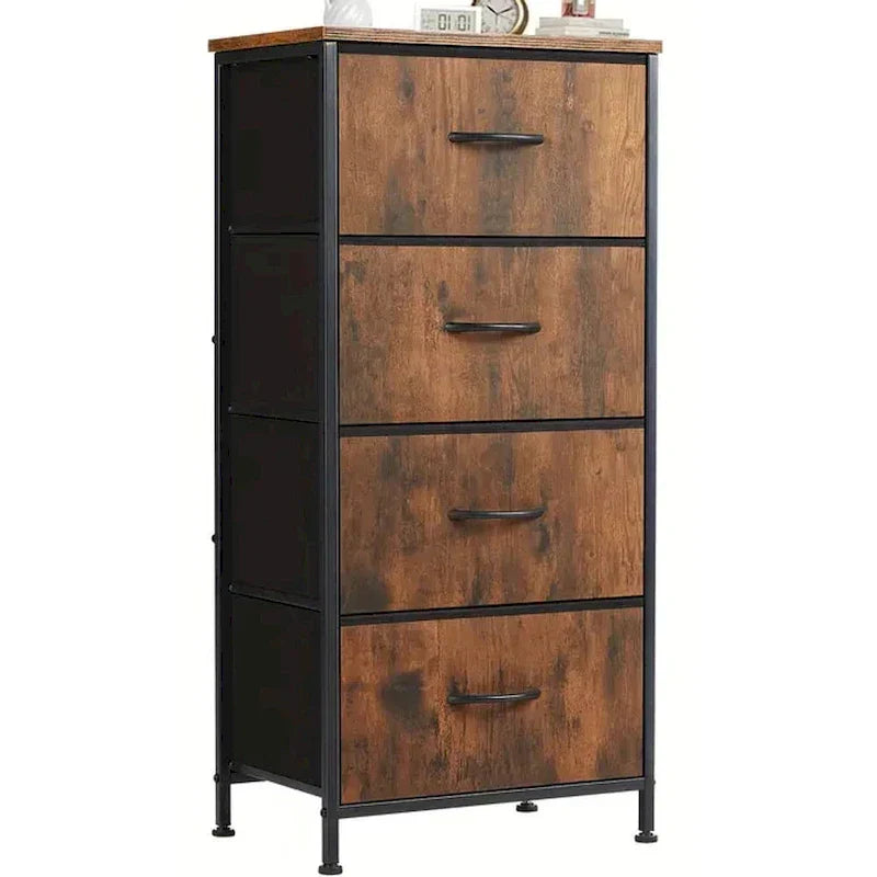 1787394407_71JvvQqU Dresser - 4-Drawer Fabric, Designed for Bedroom - Tall Storage Organizer for Clothing, Closet, Kids' Room, And Cabinet