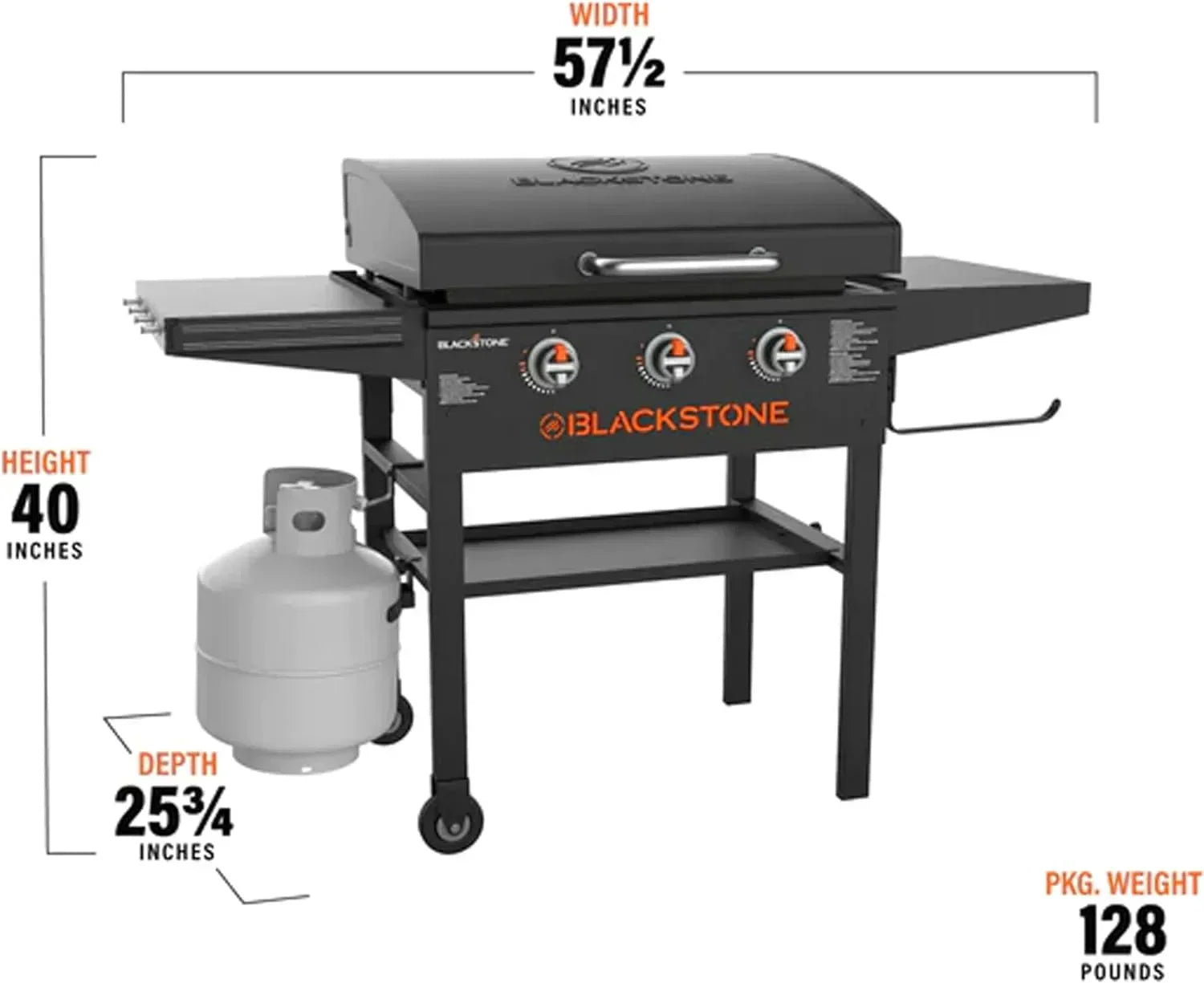 Griddle - 28 Inch, 2080 with Hood XL Griddle Original 3-Burner Outdoor Flat Top Grill - Featuring Griddle Accessories, Seasoning