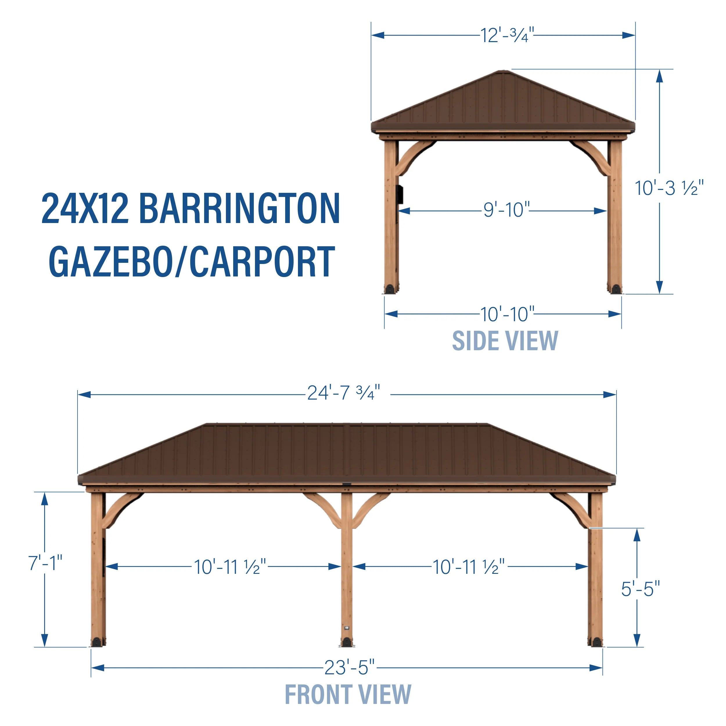 24 X 12 Barrington Carport/ altana
