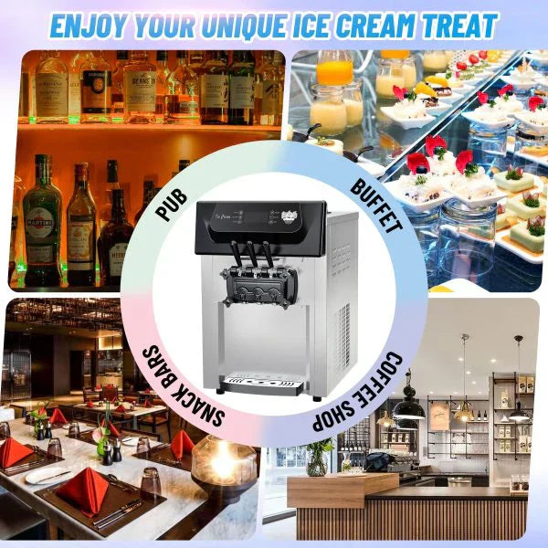 1787395219_V01rKigO Cream - 2200W Commercial Ice, Machine - 3 Flavor Soft Serve Ice Cream Machine, 5.3-7.4 Gal/hr, With LCD Touch Screen, Automatic Cleaning, High