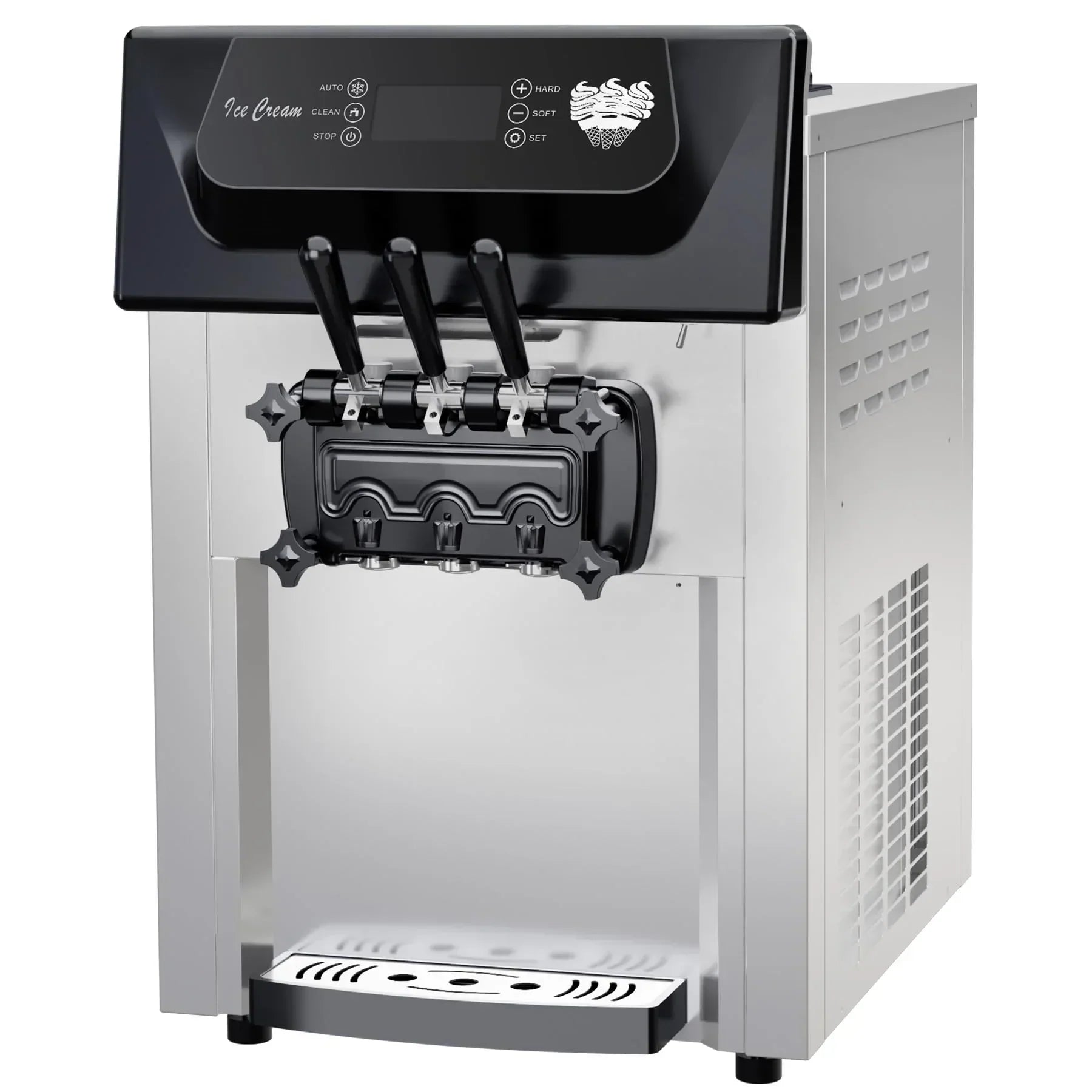 1787395235_pVEVg8Qj Cream - 2200W Commercial Ice, Machine - 3 Flavor Soft Serve Ice Cream Machine, 5.3-7.4 Gal/hr, With LCD Touch Screen, Automatic Cleaning, High