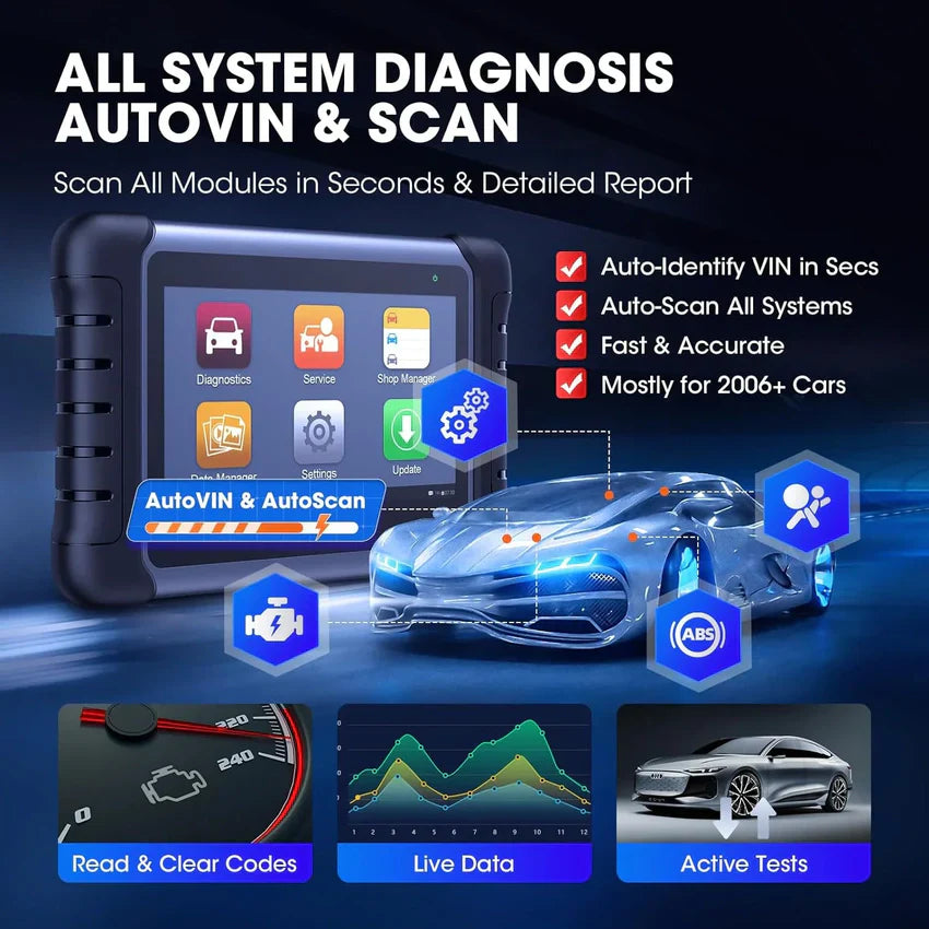 Tool - 2024, as MK808BT Pro MX808S M808Z - Function as MaxiCheck MX900, Active Test, All System Diagnose, Injector Coding