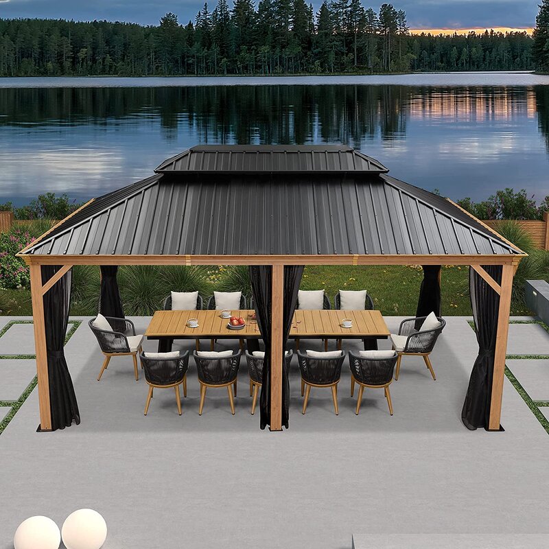 18 ft. W X 12 ft. D metal tarasowy altana