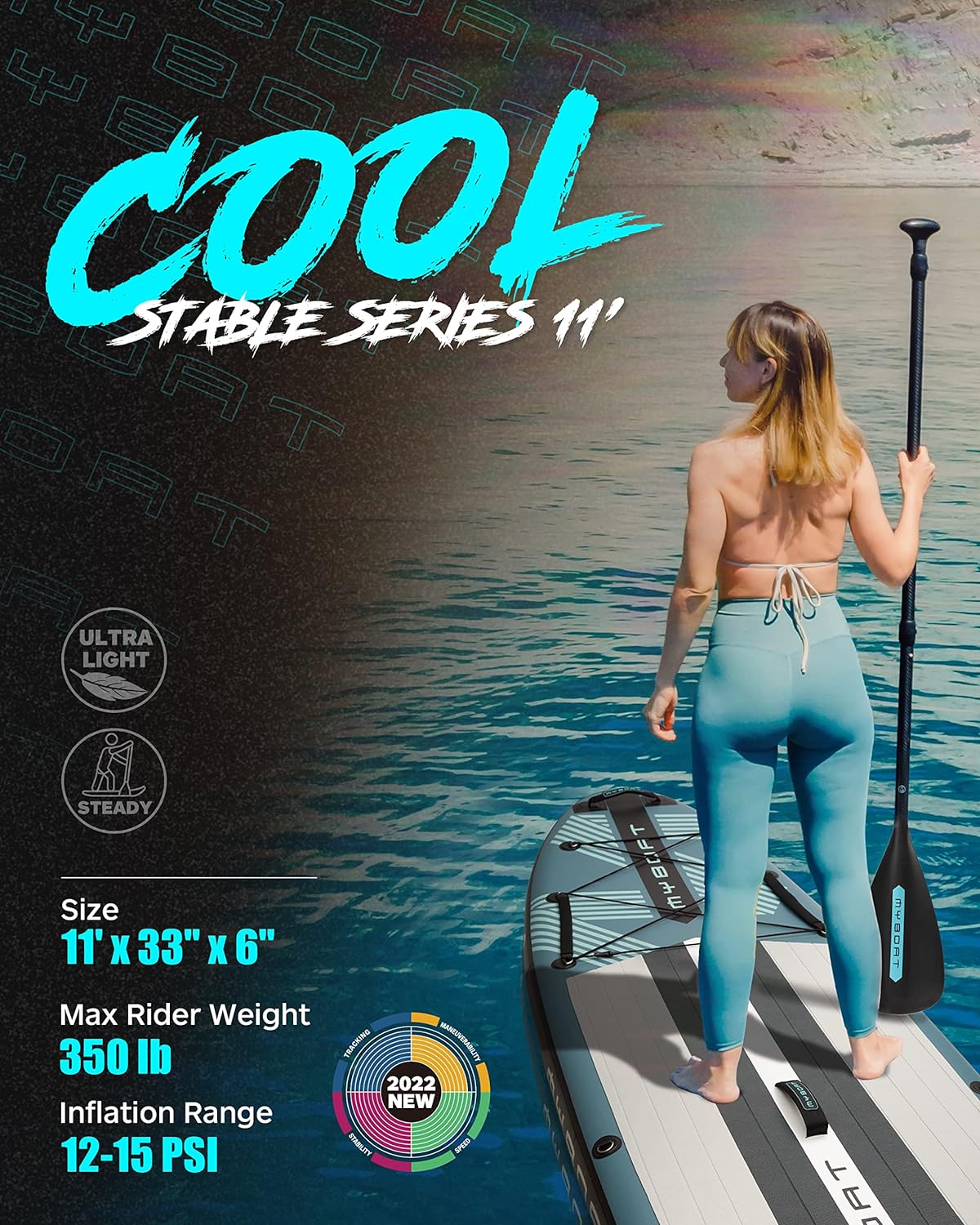 Paddle Board, 11'6 X 34 X 6 dodatkowy szeroki Inflatable