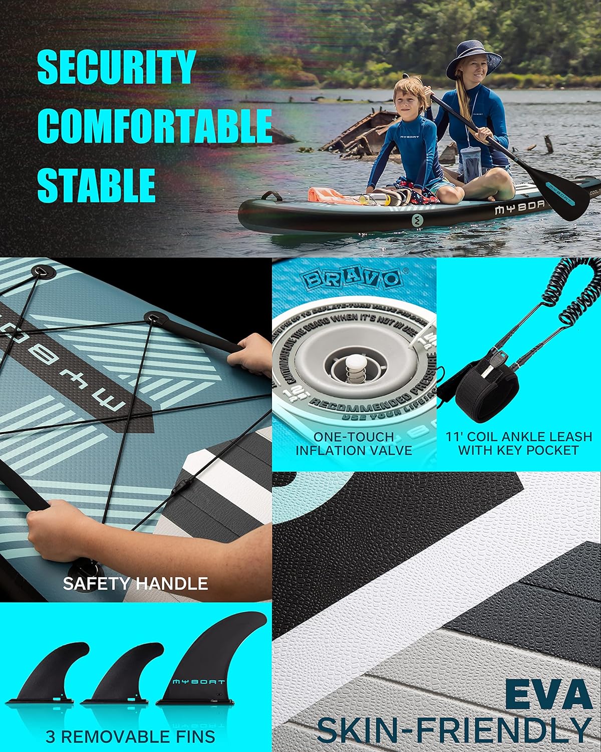 Paddle Board, 11'6 X 34 X 6 dodatkowy szeroki Inflatable