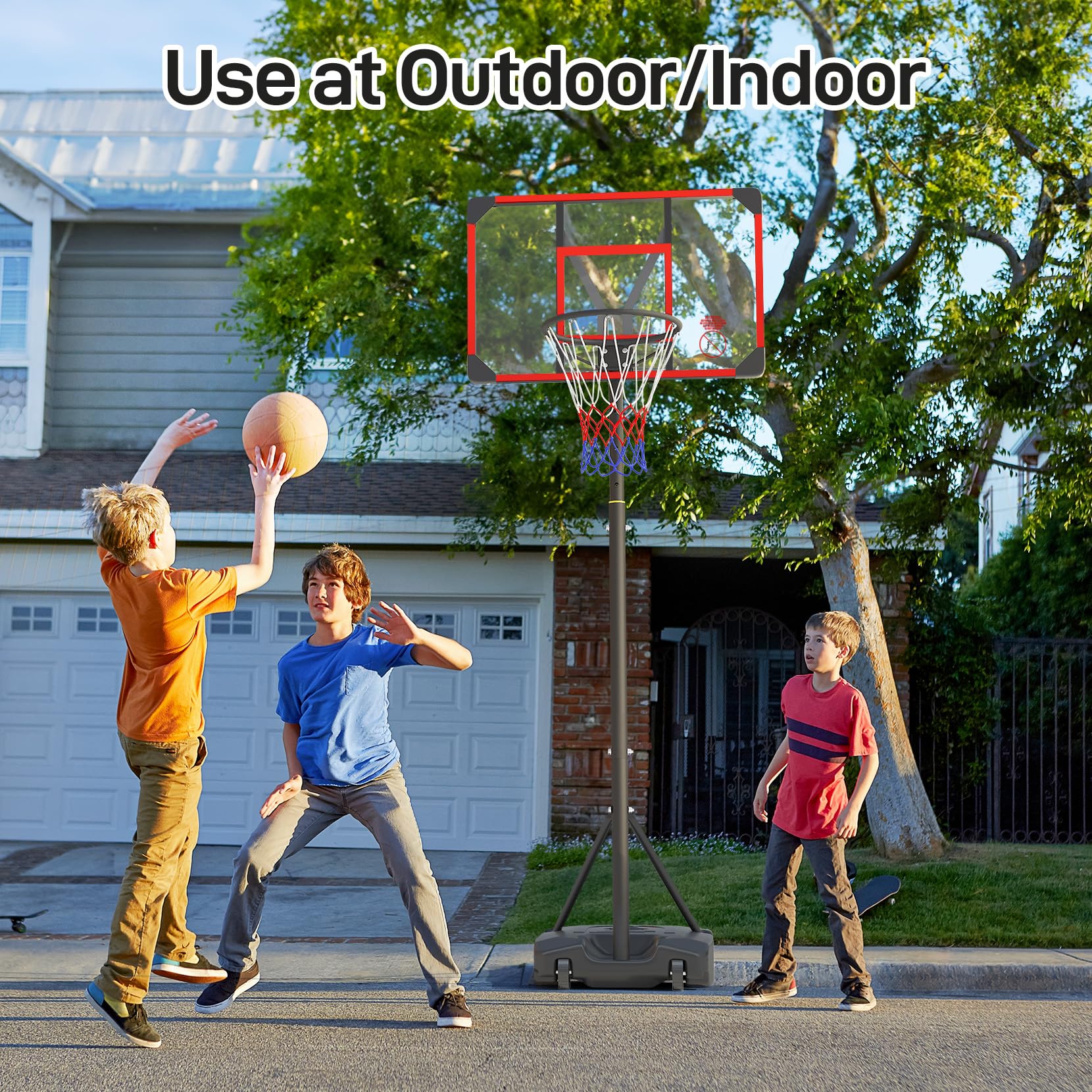 Basketball Hoop, dla dzieci regulowany, 4.82-8.53ft