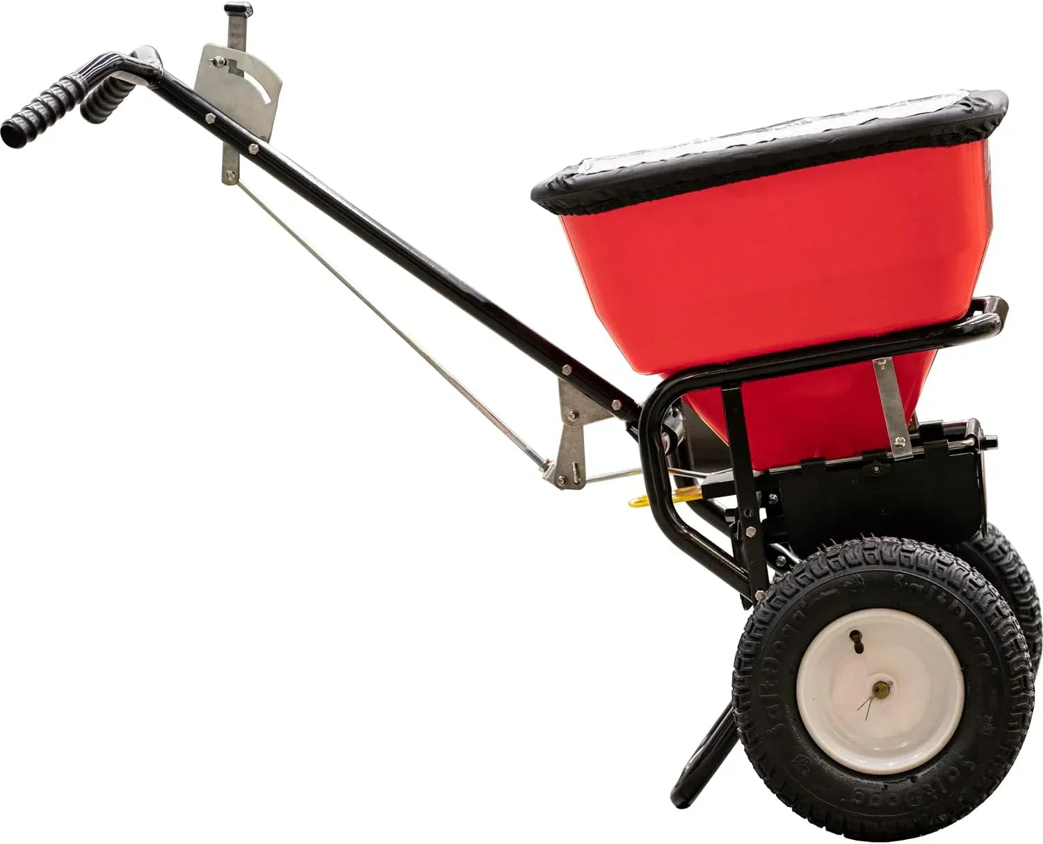 Spreader - Walk Behind Push - 100lb Capacity, For Salt, Ice and Snow Melt, Included Grate and Cover with Enclosed Gearbox for Protection