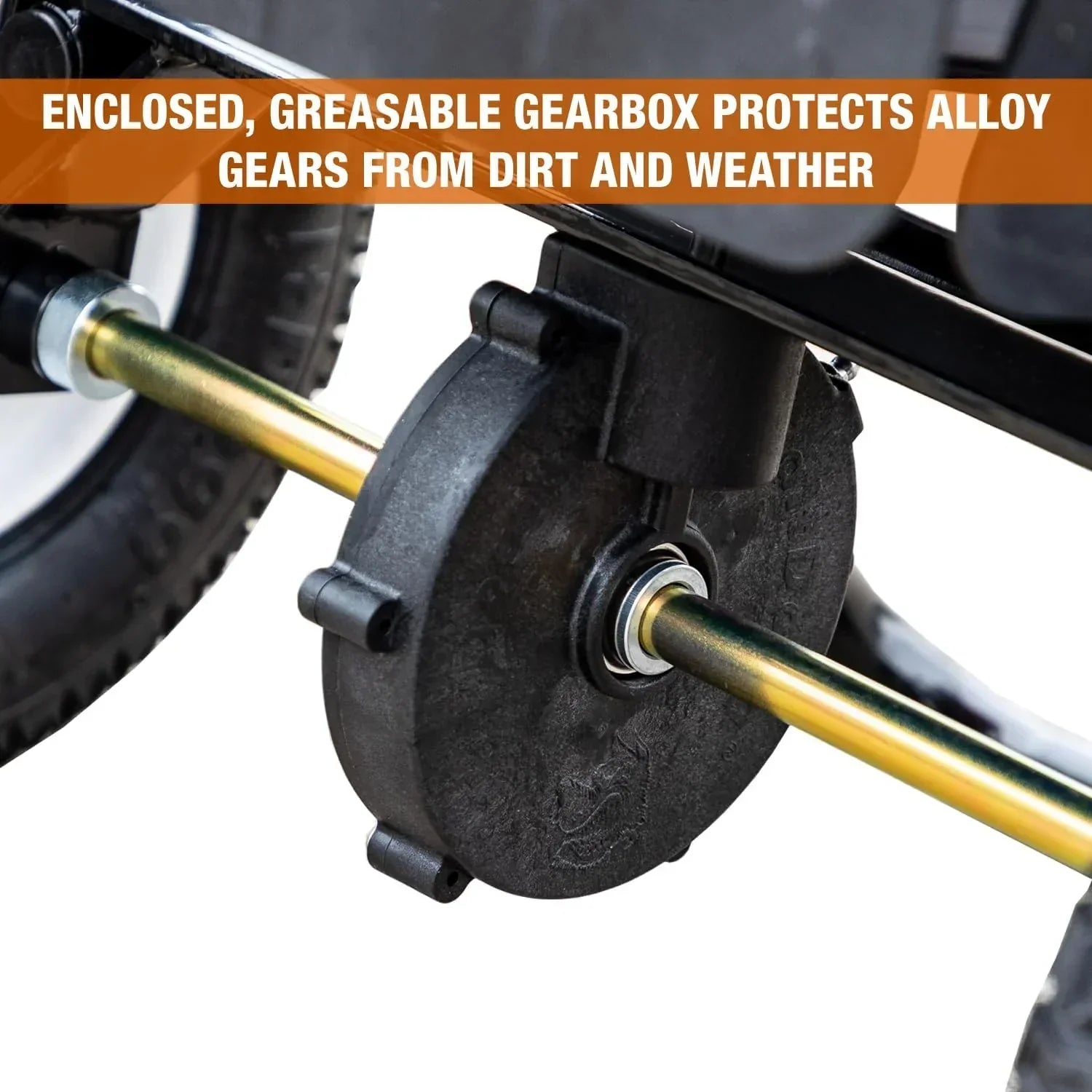 Spreader - Walk Behind Push - 100lb Capacity, For Salt, Ice and Snow Melt, Included Grate and Cover with Enclosed Gearbox for Protection