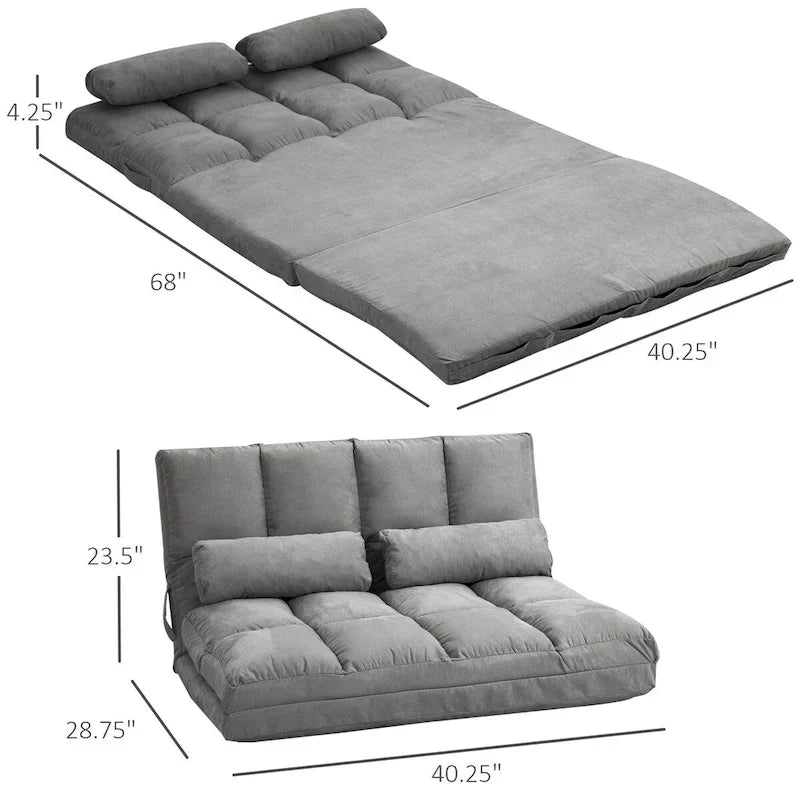Versatile podłoga sofa krzeslo z 2 Cushions i regulowany Backrest