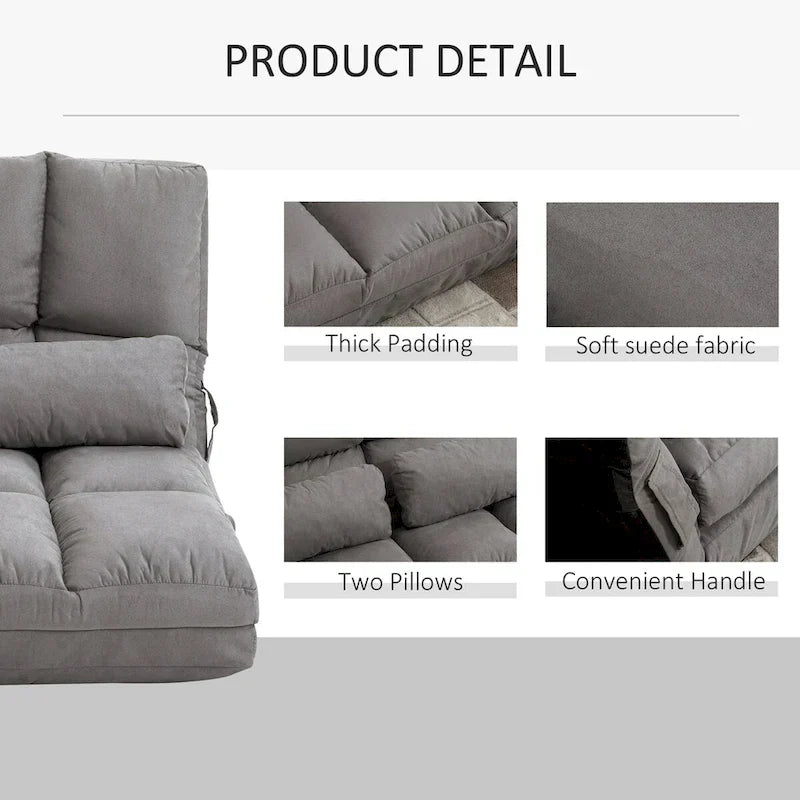 Versatile podłoga sofa krzeslo z 2 Cushions i regulowany Backrest