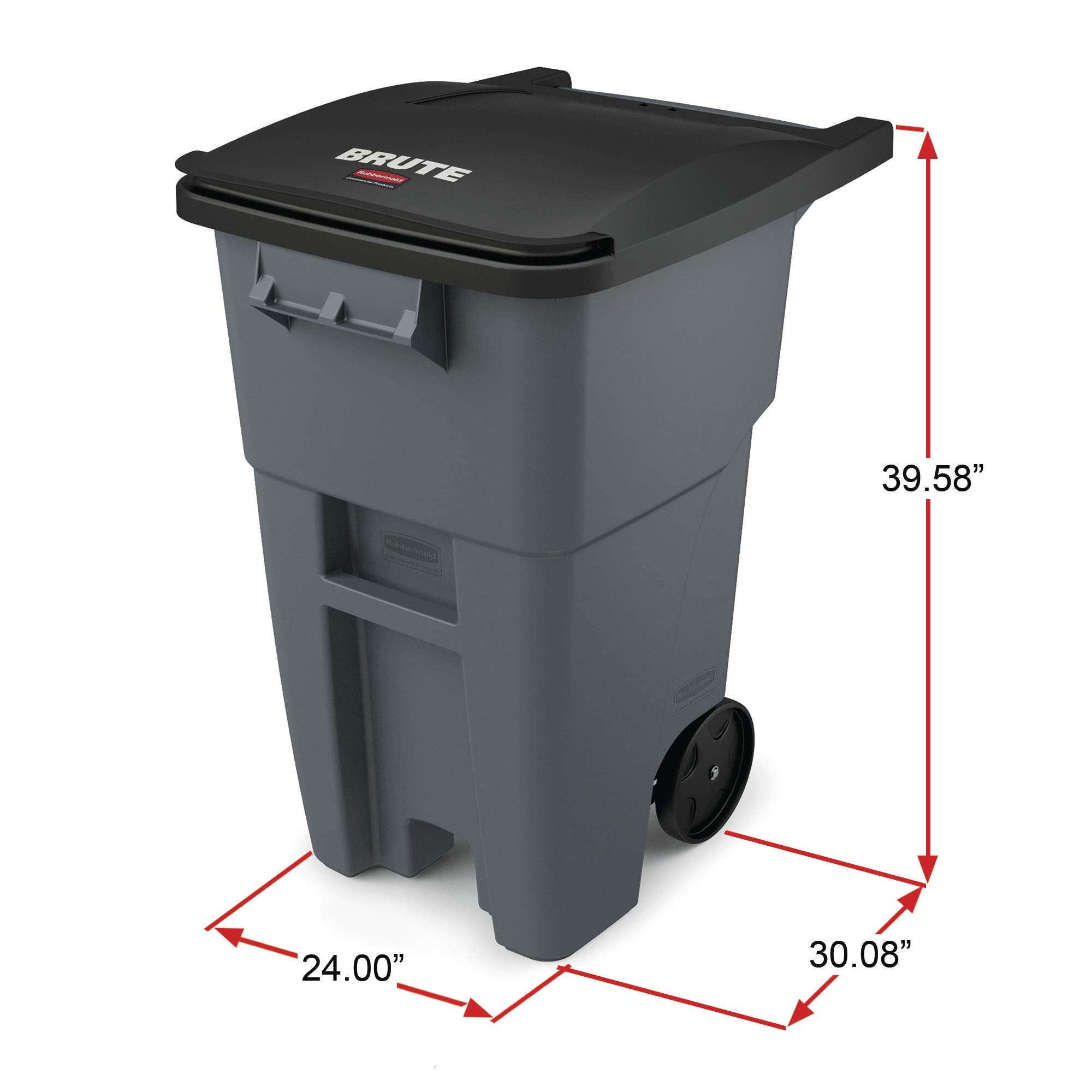 Trash puszka, komercyjny Products Brute 50 Gal Rollout z koła, niebieski