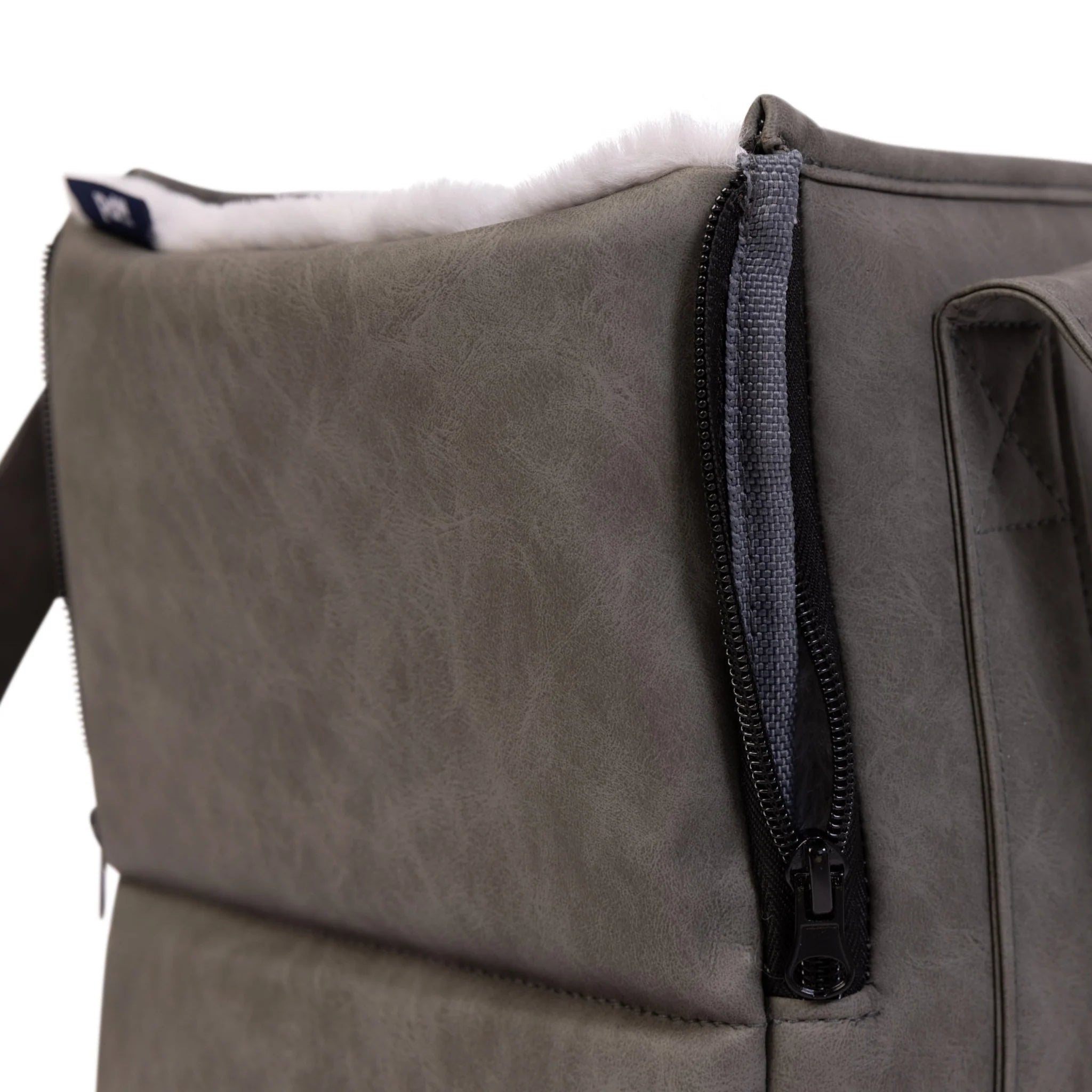 Carrier, 3-in-1 Faux skora dla psa, torba 2.0, Slate szary