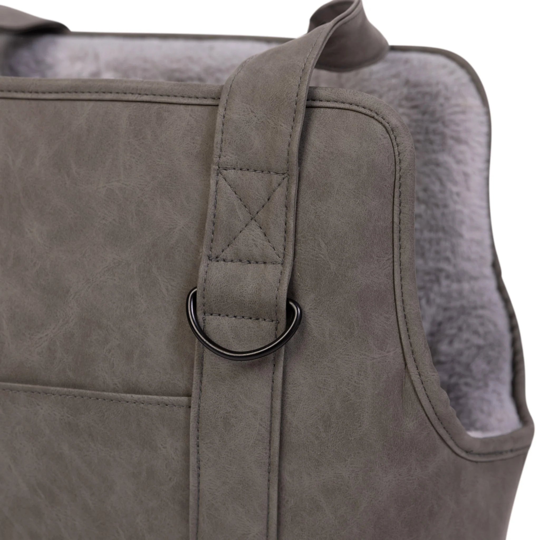 Carrier, 3-in-1 Faux skora dla psa, torba 2.0, Slate szary