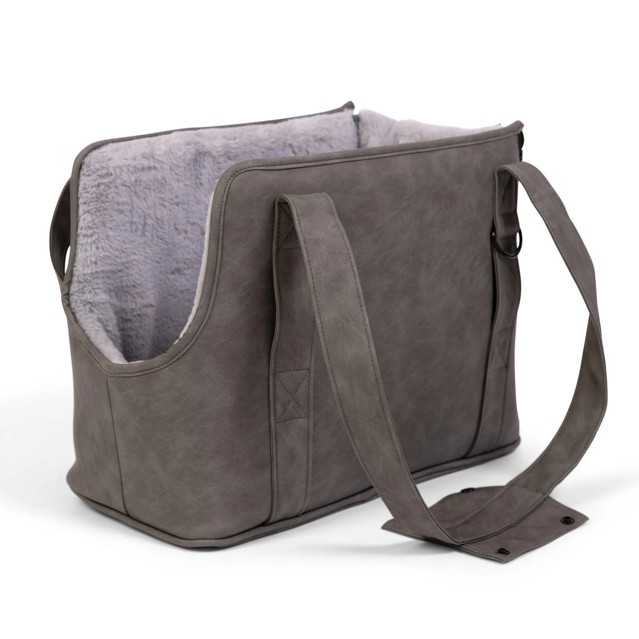 Carrier, 3-in-1 Faux skora dla psa, torba 2.0, Slate szary