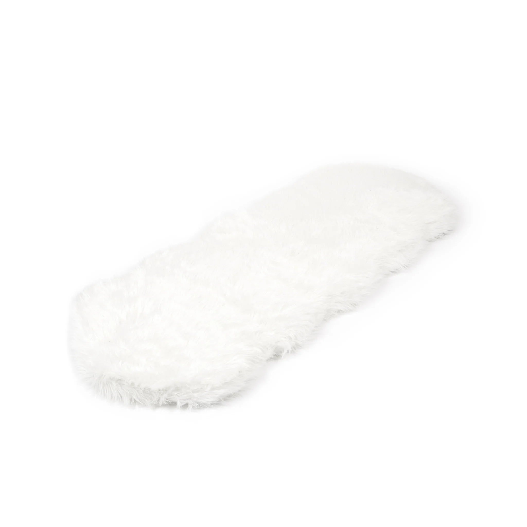 Runner Faux Fur pianka memory dla psa lozko, Curve biały